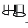 Set de 3 tables d’appoint Plano — Manguier noir sur structure métal, Ø 30/37/45 cm