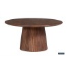 Table basse Miguel 80 cm Bois de manguier massif clair – Ø 80 × H 38 cm