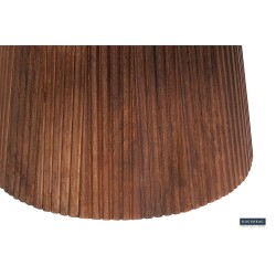 Table basse Miguel 80 cm Bois de manguier massif clair – Ø 80 × H 38 cm