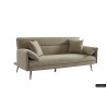 canapé-lit, Sivas, beige, gris, canapé convertible, mousse froide, bois d’eucalyptus, canapé gain de place, couchage d’appoint