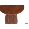 Table basse Miguel 50 cm – Bois de manguier massif clair, Ø 50 × H 46 cm