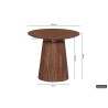 Table basse Miguel 50 cm – Bois de manguier massif clair, Ø 50 × H 46 cm