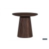 Table basse Miguel 50 cm foncée – bois de manguier massif, Ø 50 × H 46 cm