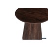 Table basse Miguel 50 cm foncée – bois de manguier massif, Ø 50 × H 46 cm