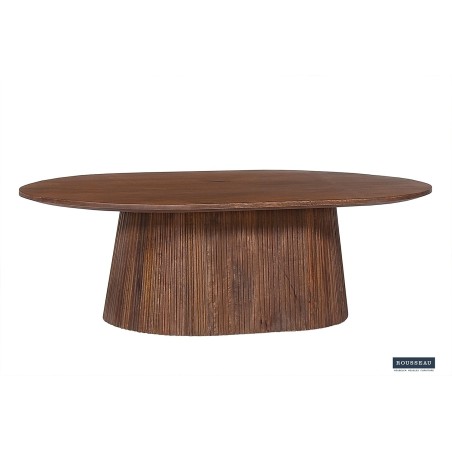 Table basse Miguel 120 cm ovale bois de manguier clair – robuste & design