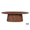 Table basse Miguel 120 cm ovale bois de manguier clair – robuste & design