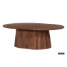 Table basse Miguel 120 cm ovale bois de manguier clair – robuste & design
