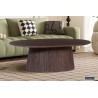 Table basse Miguel 120 cm ovale, bois de manguier massif foncé – robustesse & style
