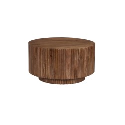Table basse Victor 70 × 70 cm bois de manguier massif clair – solide & design