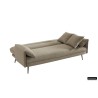 canapé-lit, Sivas, beige, gris, canapé convertible, mousse froide, bois d’eucalyptus, canapé gain de place, couchage d’appoint