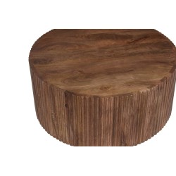 Table basse Victor 70 × 70 cm bois de manguier massif clair – solide & design