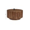Table basse Victor 70 × 70 cm bois de manguier massif clair – solide & design