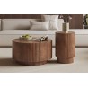 Table basse Victor 70 × 70 cm bois de manguier massif clair – solide & design