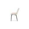 Chaise Juta Velours Beige – 82 × 50 × 59 cm, pieds métal
