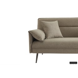 canapé-lit, Sivas, beige, gris, canapé convertible, mousse froide, bois d’eucalyptus, canapé gain de place, couchage d’appoint