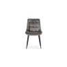 Chaise Juta Velours Taupe – 82×50×59 cm, confort & élégance