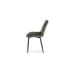Chaise Juta Velours Vert – élégance & confort, 82×50×59 cm