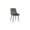 Chaise Juta Velours Vert – élégance & confort, 82×50×59 cm