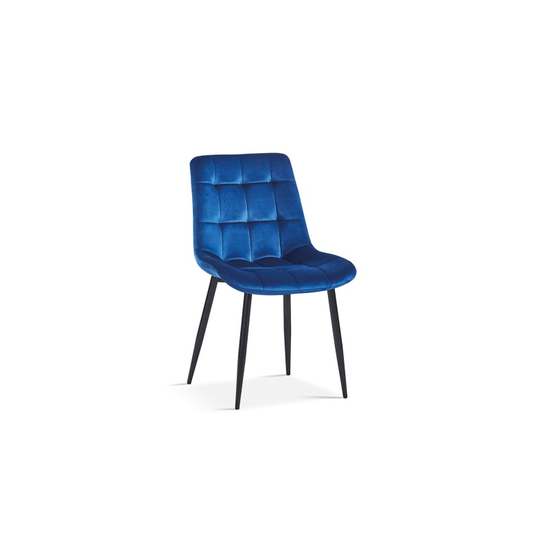 Chaise Juta Velours Bleu – 82×50×59 cm, confort & style