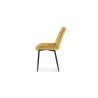Chaise Juta Velours Or – 82×50×59 cm, Velours luxueux & Pieds métal