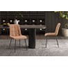 2 chaises Furas Vintage PU Cognac – Similicuir & métal, H 88 × L 46,5 × P 59,5 cm, lot