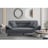 canapé-lit, Sivas, beige, gris, canapé convertible, mousse froide, bois d’eucalyptus, canapé gain de place, couchage d’appoint