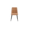 2 chaises Furas Vintage PU Cognac – Similicuir & métal, H 88 × L 46,5 × P 59,5 cm, lot