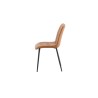 2 chaises Furas Vintage PU Cognac – Similicuir & métal, H 88 × L 46,5 × P 59,5 cm, lot