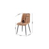 2 chaises Furas Vintage PU Cognac – Similicuir & métal, H 88 × L 46,5 × P 59,5 cm, lot