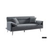 canapé-lit, Sivas, beige, gris, canapé convertible, mousse froide, bois d’eucalyptus, canapé gain de place, couchage d’appoint