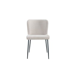 Chaise Lisa Tissu Fabb Raven Beige – 85×50×62 cm, chic & confortable