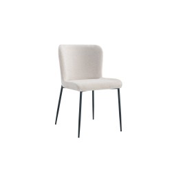 Chaise Lisa Tissu Fabb Raven Beige – 85×50×62 cm, chic & confortable