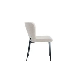 Chaise Lisa Tissu Fabb Raven Beige – 85×50×62 cm, chic & confortable