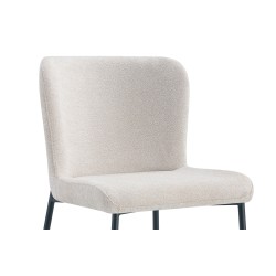Chaise Lisa Tissu Fabb Raven Beige – 85×50×62 cm, chic & confortable