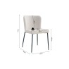 Chaise Lisa Tissu Fabb Raven Beige – 85×50×62 cm, chic & confortable