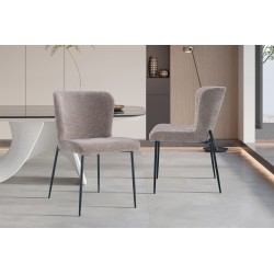 Chaise Lisa Tissu Fabb Raven Sand – 85 × 50 × 62 cm, élégante & confortable
