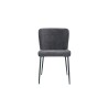 Chaise Lisa Tissu Fabb Raven Gris foncé – H 85 × L 50 × P 62 cm, tissu & métal