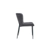 Chaise Lisa Tissu Fabb Raven Gris foncé – H 85 × L 50 × P 62 cm, tissu & métal