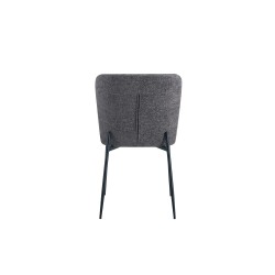 Chaise Lisa Tissu Fabb Raven Gris foncé – H 85 × L 50 × P 62 cm, tissu & métal