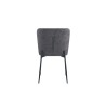 Chaise Lisa Tissu Fabb Raven Gris foncé – H 85 × L 50 × P 62 cm, tissu & métal