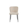 Chaise Lisa Bouclé Beige – pieds métal, 85 × 50 × 62 cm, confort et style