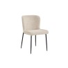 Chaise Lisa Bouclé Beige – pieds métal, 85 × 50 × 62 cm, confort et style