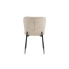 Chaise Lisa Bouclé Beige – pieds métal, 85 × 50 × 62 cm, confort et style