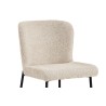Chaise Lisa Bouclé Beige – pieds métal, 85 × 50 × 62 cm, confort et style