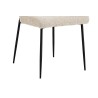 Chaise Lisa Bouclé Beige – pieds métal, 85 × 50 × 62 cm, confort et style