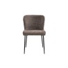 Chaise Lisa Bouclé Sable – tissu bouclé & pieds métal, 85×50×62 cm
