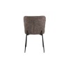 Chaise Lisa Bouclé Sable – tissu bouclé & pieds métal, 85×50×62 cm