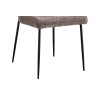 Chaise Lisa Bouclé Sable – tissu bouclé & pieds métal, 85×50×62 cm
