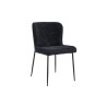 Chaise Lisa Bouclé Gris Foncé – 85×50×62 cm, tissu bouclé & pieds métal