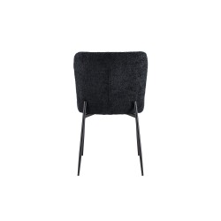Chaise Lisa Bouclé Gris Foncé – 85×50×62 cm, tissu bouclé & pieds métal